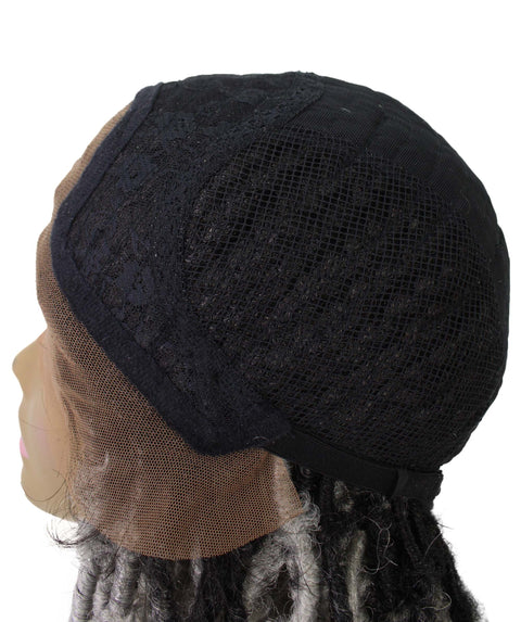 Blue Human Hair Braided Undetectable Lace Front Wig