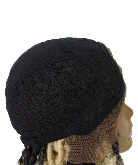 Blue Human Hair Braided Undetectable Lace Front Wig