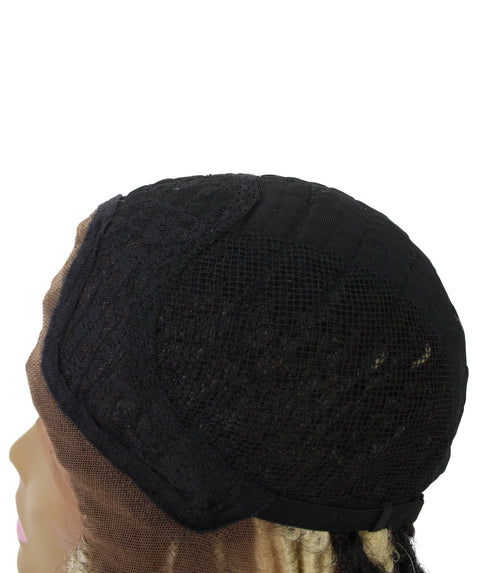 Blue Human Hair Braided Undetectable Lace Front Wig