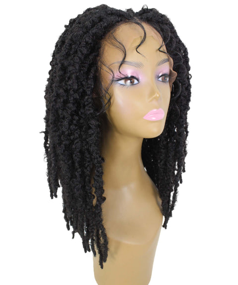 Vasuda Natural Black Box Braids Lace Wig