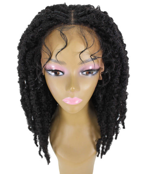 Vasuda Natural Black Box Braids Lace Wig