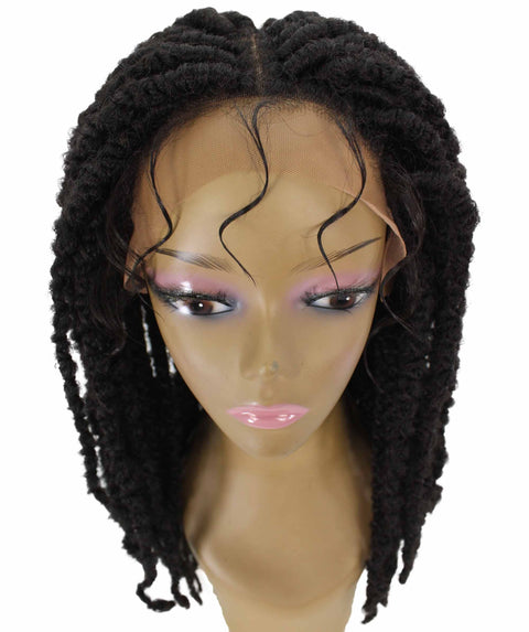 Lika Medium Brown Dreadlock Braid Synthetic Wig 