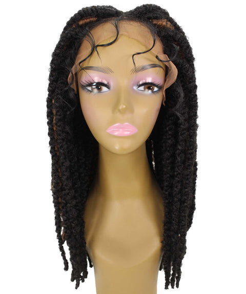 Lika Black and Brown Dreadlock Braid Synthetic Wig