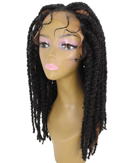 Lika Black and Brown Dreadlock Braid Synthetic Wig