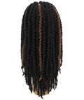 Lika Black and Brown Dreadlock Braid Synthetic Wig
