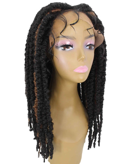 Lika Black and Brown Dreadlock Braid Synthetic Wig