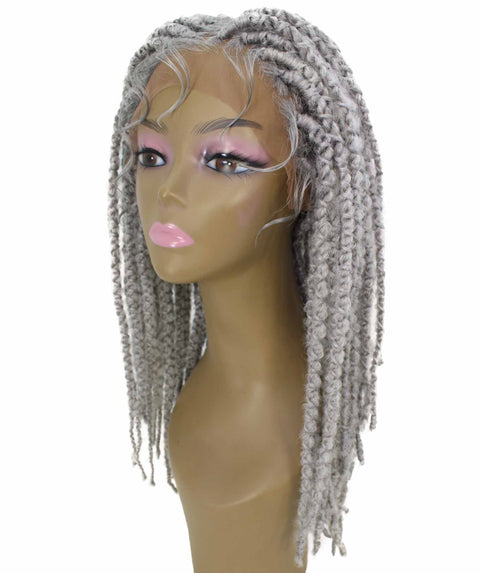Lika Light Grey Dreadlock Braid Synthetic Wig