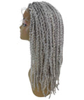 Lika Light Grey Dreadlock Braid Synthetic Wig