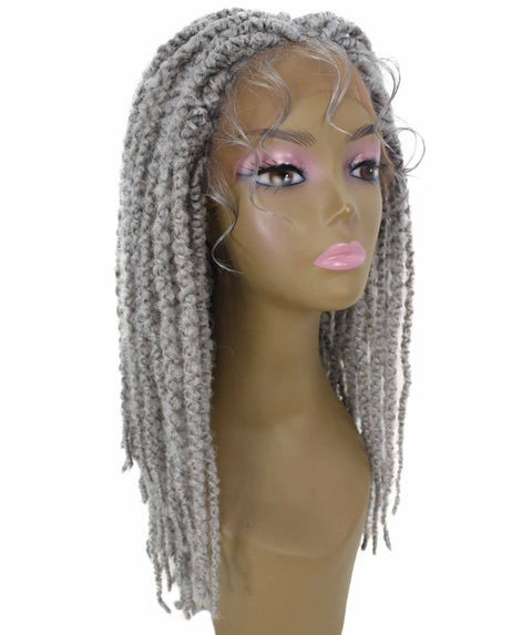 Lika Light Grey Dreadlock Braid Synthetic Wig