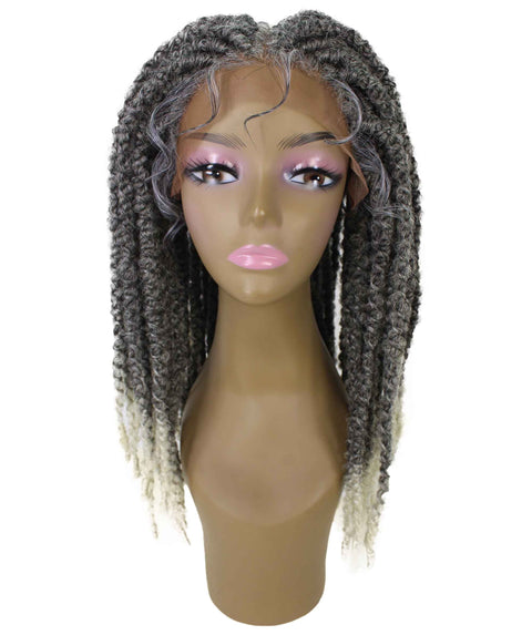 Lika White Ombre Dreadlock Braid Synthetic Wig