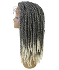 Lika White Ombre Dreadlock Braid Synthetic Wig