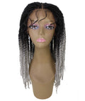 Lika light grey ombre Dreadlock Braid Synthetic Wig