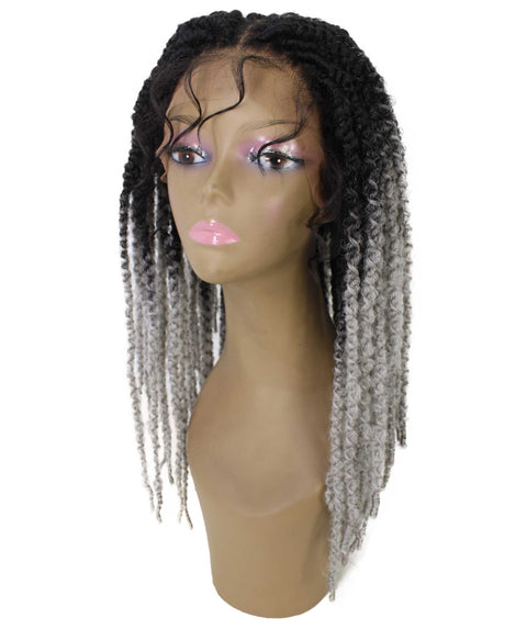 Lika light grey ombre Dreadlock Braid Synthetic Wig