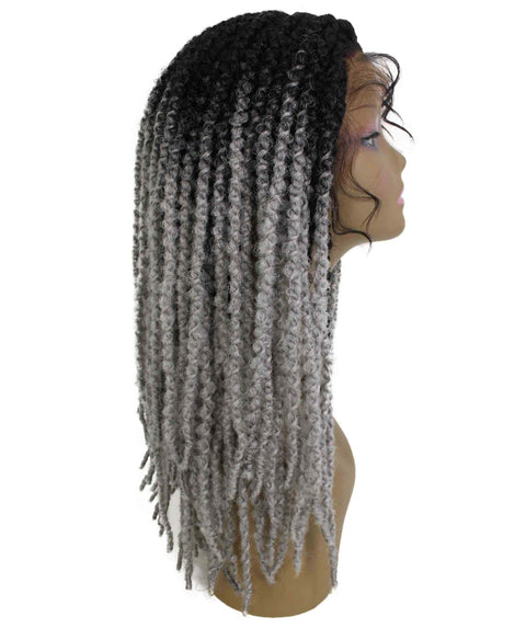 Lika light grey ombre Dreadlock Braid Synthetic Wig