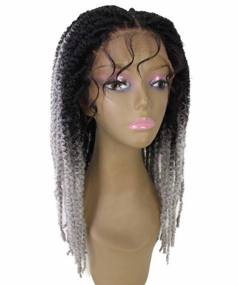 Lika light grey ombre Dreadlock Braid Synthetic Wig