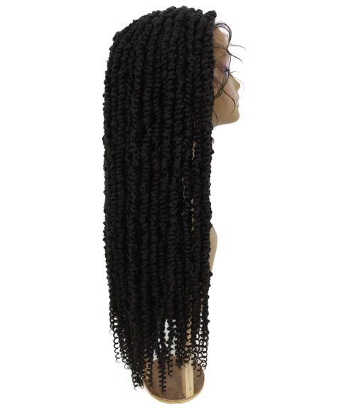 Esosa Natural Black Twisted Braid Synthetic Wig
