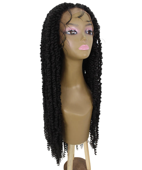 Esosa Natural Black Twisted Braid Synthetic Wig