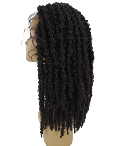 Vasuda Dark Brown Box Braids Lace Wig