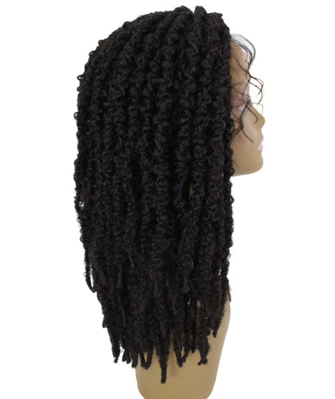 Vasuda Dark Brown Box Braids Lace Wig