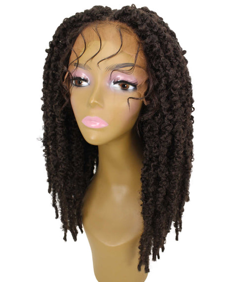 Vasuda Medium Brown Box Braids Lace Wig 
