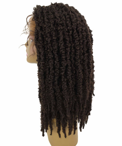 Vasuda Medium Brown Box Braids Lace Wig 