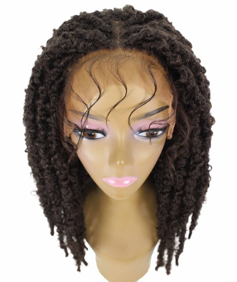 Vasuda Medium Brown Box Braids Lace Wig 