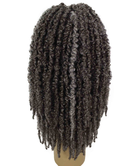 Vasuda Deep Grey Box Braids Lace Wig