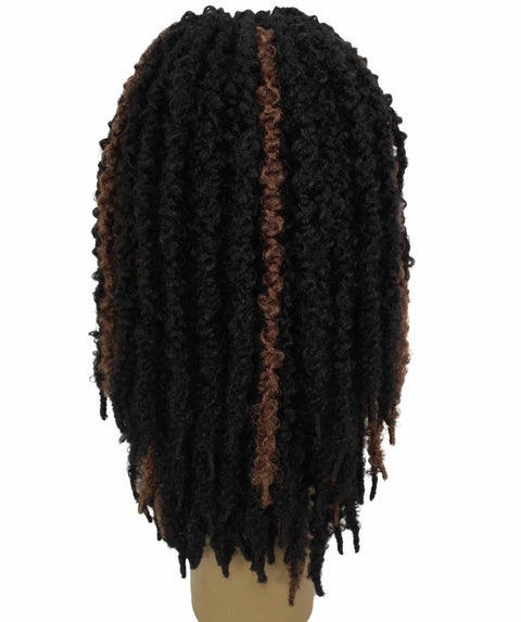 Vasuda Black and Brown Box Braids Lace Wig