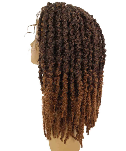 Vasuda Light Brown Box Braids Lace Wig