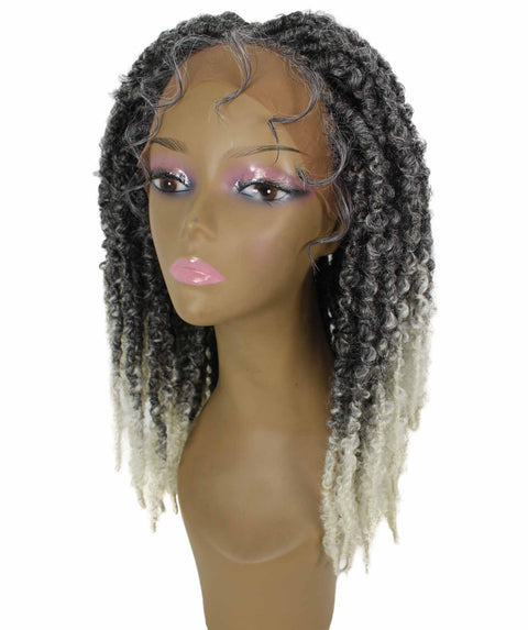Vasuda White Ombre Box Braids Lace Wig