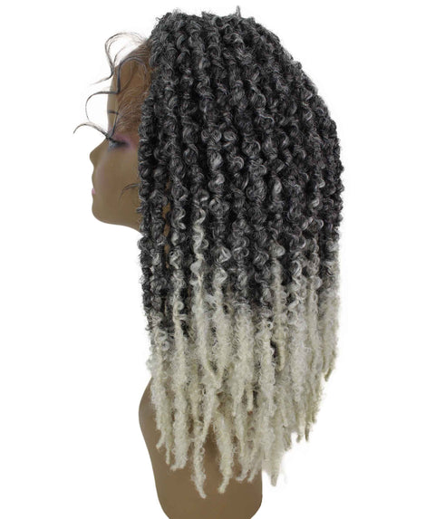 Vasuda White Ombre Box Braids Lace Wig