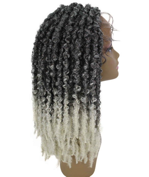 Vasuda White Ombre Box Braids Lace Wig