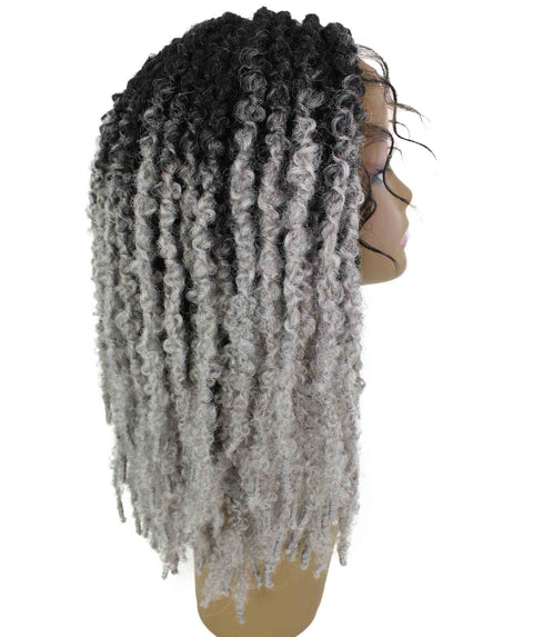 Vasuda light grey ombre Box Braids Lace Wig
