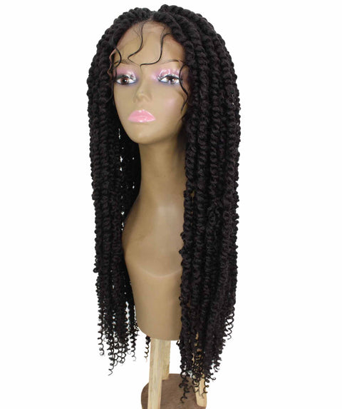 Esosa Natural Black Twisted Braid Synthetic Wig