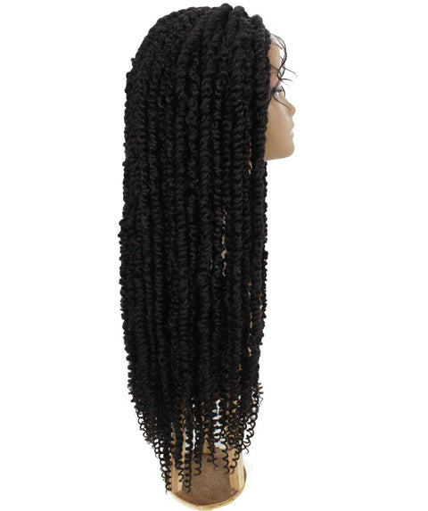 Esosa Natural Black Twisted Braid Synthetic Wig