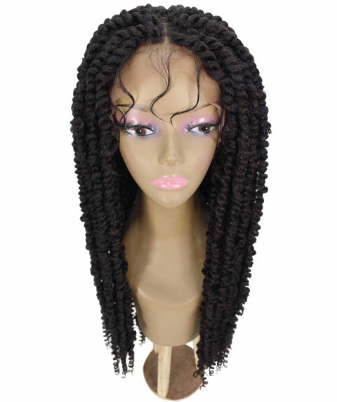 Esosa Natural Black Twisted Braid Synthetic Wig