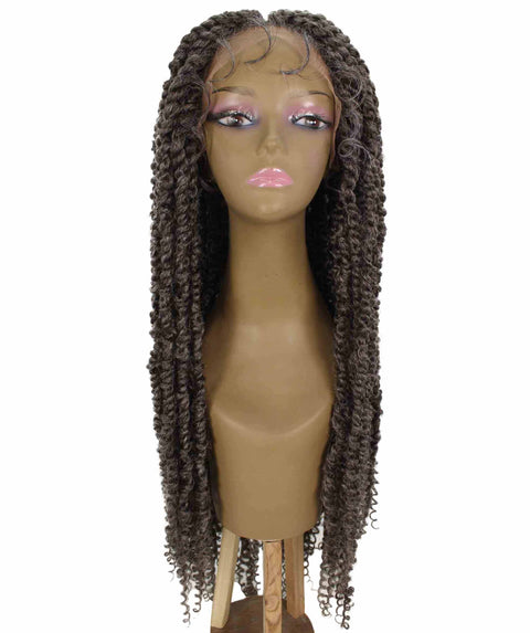 Esosa Deep Grey Twisted Braid Synthetic Wig