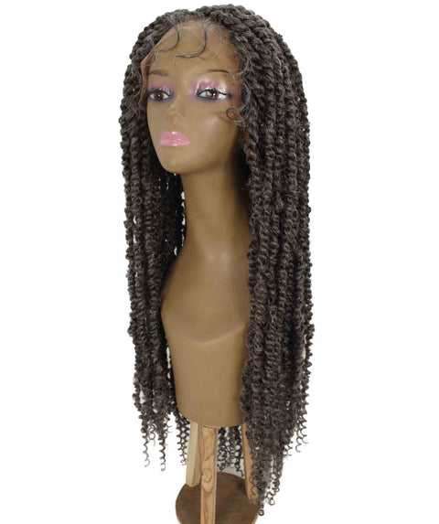 Esosa Deep Grey Twisted Braid Synthetic Wig