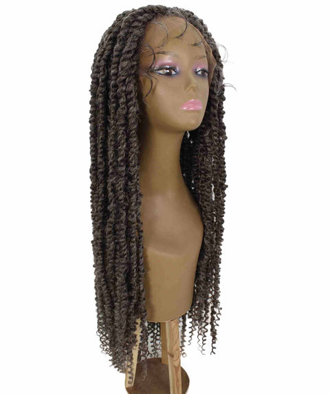 Esosa Deep Grey Twisted Braid Synthetic Wig