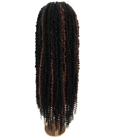 Esosa Black and Brown Twisted Braid Synthetic Wig