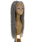 Esosa Light Grey Twisted Braid Synthetic Wig