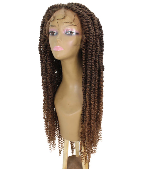 Esosa Light Brown Twisted Braid Synthetic Wig