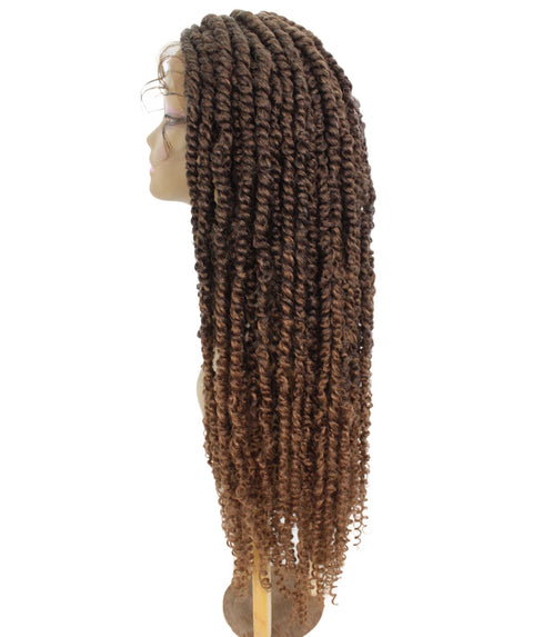 Esosa Light Brown Twisted Braid Synthetic Wig