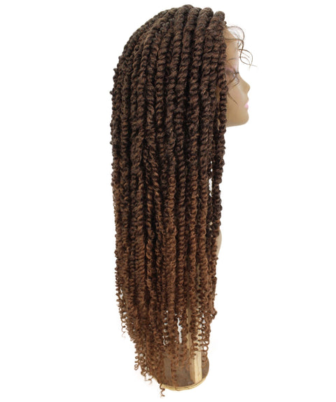 Esosa Light Brown Twisted Braid Synthetic Wig