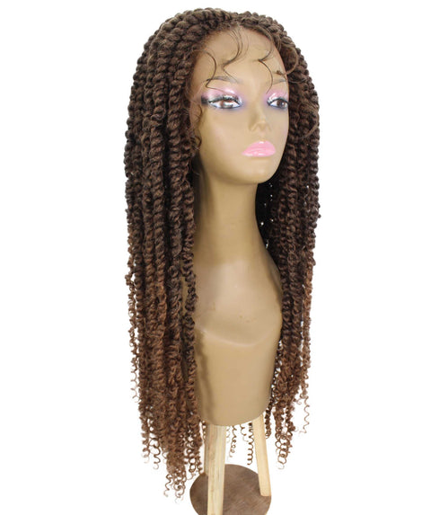 Esosa Light Brown Twisted Braid Synthetic Wig