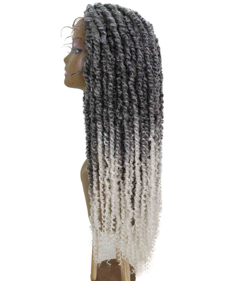Esosa White Ombre Twisted Braid Synthetic Wig