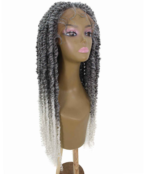 Esosa White Ombre Twisted Braid Synthetic Wig