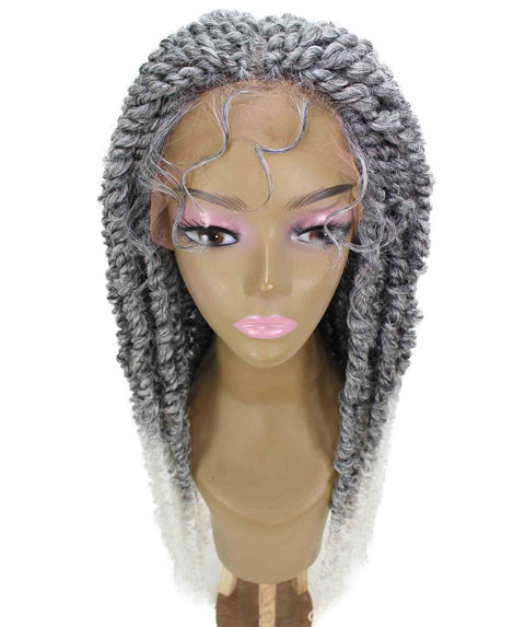 Esosa White Ombre Twisted Braid Synthetic Wig
