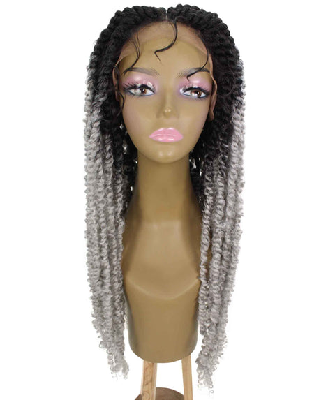 Esosa light grey ombre Twisted Braid Synthetic Wig