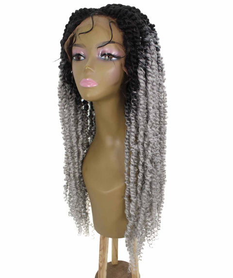 Esosa light grey ombre Twisted Braid Synthetic Wig